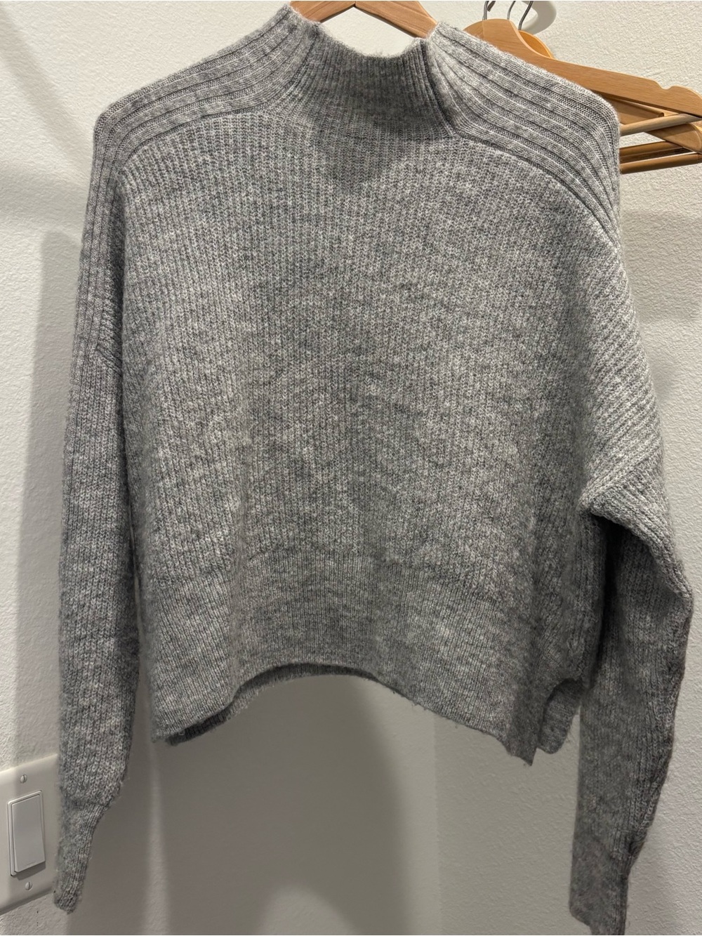 Cozy Grey Knit Women's Sweater